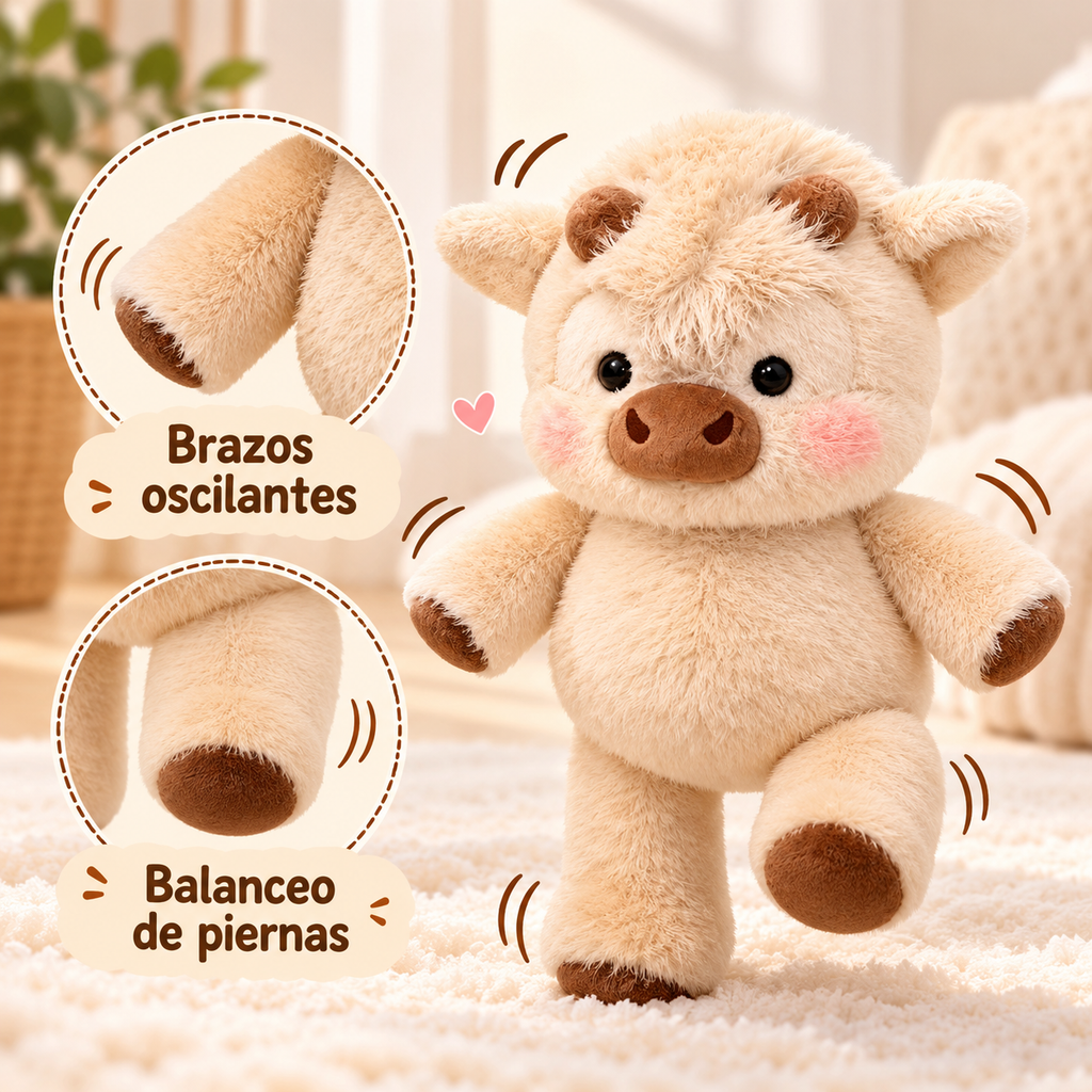 MimosMuu® Vaca Highland de peluche 45 cm