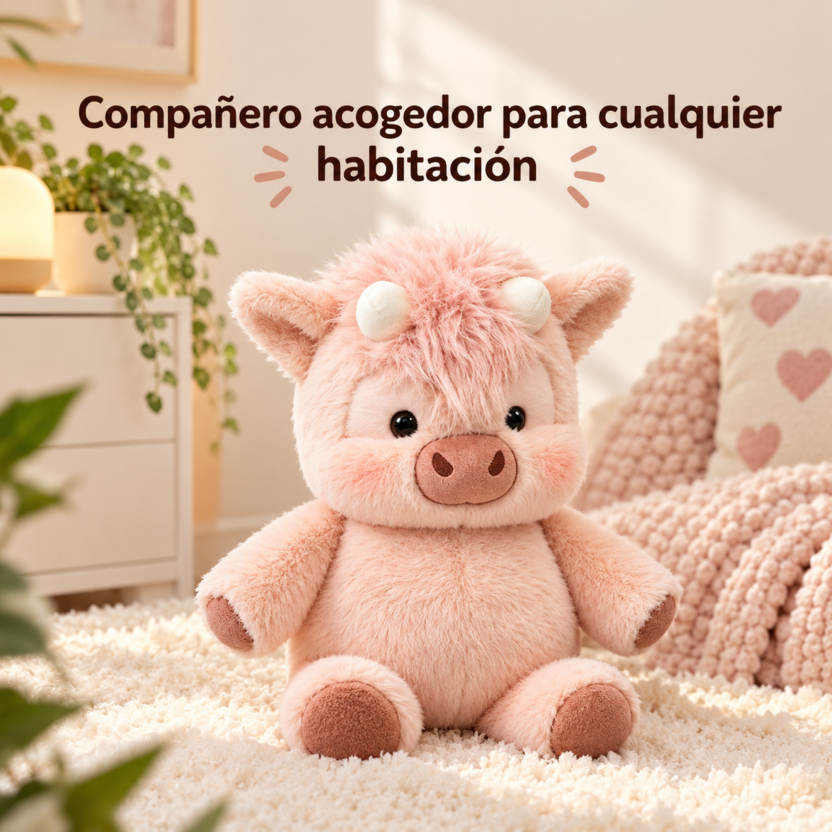 MimosMuu® Vaca Highland de peluche 45 cm